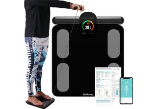FIT4MED | Bilancia Per Il Grasso Corporeo - Nero - 31X35X5Cm - Bluetooth - Comp…