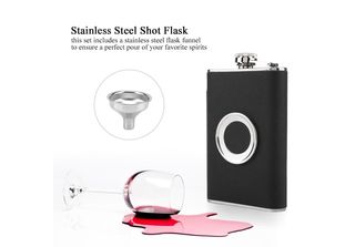 Borraccia In Acciaio Inox, Bicchierino Pieghevole, Fiaschetta, Set Di Fiaschett…