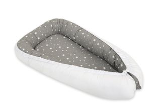 Baby Kokon Coprifasciatoio Bifacciale Premium Bobono - Mini Stars Bianco/Bianco