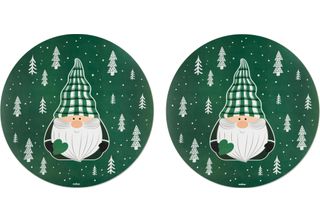 Tovaglietta Excelsa Rotonda Set 2 Verde Inverno Polipropilene Verde