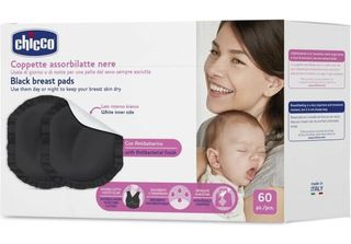 Chicco Assorbenti Per Il Seno, Antibatterici, 60 Pezzi, Nero