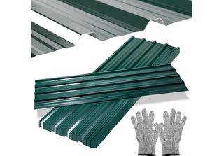 36 Pezzi Lamiera Grecata 129X46Cm Professionale Set Di Lamiere Incl. 1 Paio Di …