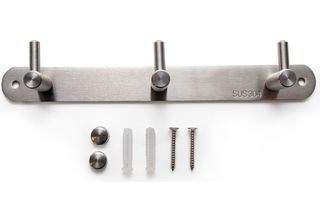 Intirilife Appendiabiti In Acciaio Inox Modello B - 3 Ganci - Appendiabiti Appe…