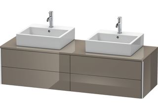 Duravit Xsquare Meuble Sous-Vasque Sur Console Suspendu, Pour Deux Vasques, 4 T…