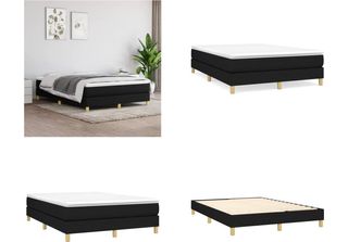 Vidaxl Letto Boxspring Nero 140X200 Cm In Tessuto - Letto Boxspring - Boxspring…