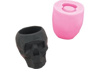 Stampo In Silicone Jesmonite Teschio Geometrico 10X7X7,5 Cm Decorazione