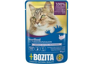 Cibo Per Gatti Bozita Trozos Esterilizados En Gelatina Con Pavo 85 G