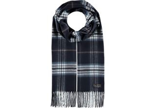 Fraas Sciarpa Cashmink® Scarf With Fraas Plaid Blue
