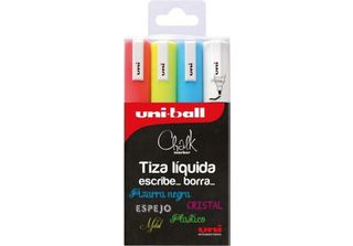 Uniball FlüSsigkreidemarker Pwe-5M 4P Sortiment Blister -4U-