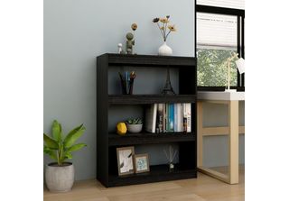 Vidaxl Libreria/Divisorio Nero 100X30X103 Cm In Pino Massiccio - Libreria - Lib…
