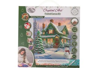 Craft Buddy Crystal Art Leinwandbild Snowy Paradise (Paradiso Innevato)