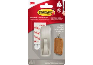 Command MR02-BNFGN 3M Command Gancio In Metallo "Moderno"", Misura: M, Argento"