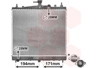 Van Wezel Radiatore Raffreddamento Motore 13002247 Per Renault Modus / Grand Mo…