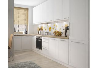 Mobile Cucina A L Kvantum Cucina Componibile 146X365Cm Frontali Bianchi Mdf Opa…