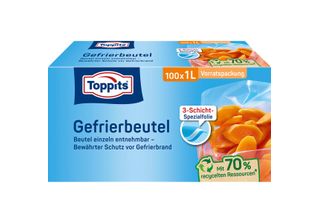 Toppits 2802863007 100 Toppits Gefrierbeutel 1,0 L