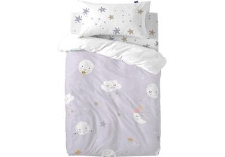 Happyfriday Moshi Moshi Moons: Set Copripiumino Colorato Per Culla 2 Pezzi