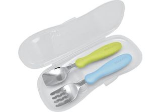Besteck Mit Etui Kiwi/Sky (Articoli Per Bambini - Teller E Besteck)