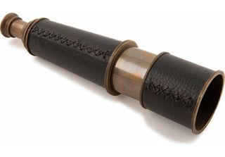 Authentic Models Telescope Bronzed, Cannocchiale, Cannocchiale A Mano, Pelle, M…
