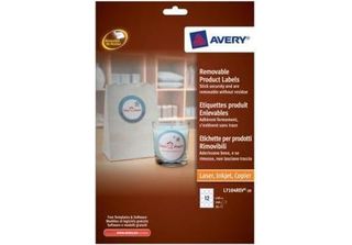 Avery Removable Product Labels Bianco