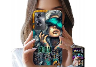 Custodia Oppo A79 5G - Anti Social, Butterfly, Motylek, Kobiece