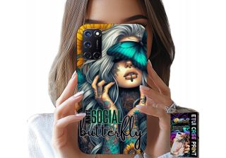 Custodia Oppo A52 - Anti Social, Butterfly, Motylek, Kobiece