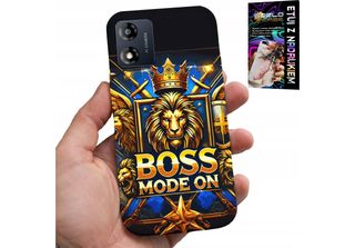 Custodia Per Motorola Moto E13 - Boss Lion Con Corona Su Scudo Custodia + Foil