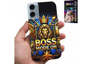 Custodia Per Motorola Moto G35 - Boss Lion Con Corona Su Scudo Custodia + Foil
