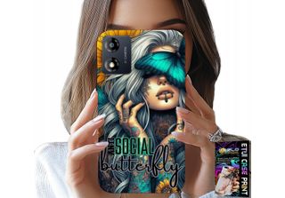 Custodia Motorola Moto E13 - Anti Social, Butterfly, Motylek, Kobiece