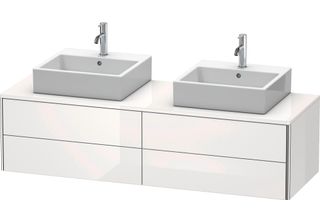 Duravit Xsquare Meuble Sous-Vasque Sur Console Suspendu, Pour Deux Vasques, 4 T…