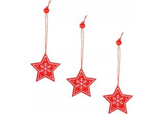 Springos 3 Pezzi, Cartellini In Legno, Decorazione Natalizia, Rosso, Cartellini…