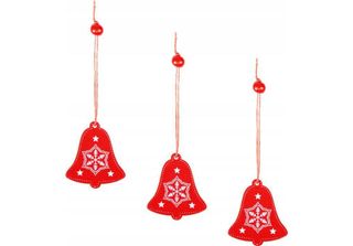 Springos 3 Pezzi, Cartellini In Legno, Decorazione Natalizia, Rosso, Cartellino…