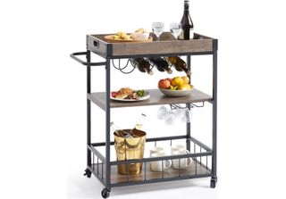 Happyment Carrello Portavivande - Carrello Portavivande Su Rotelle - Carrello -…