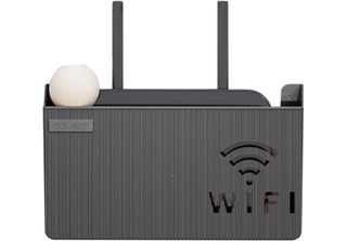 Mnbvh Router Storage Box Wall Wifi Shelf Mounted Cable Organiser Hanging Tv Han…
