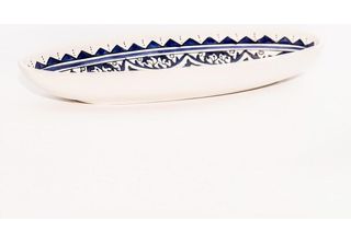 Piatto Ovale Nejma Blu - L 40 Cm