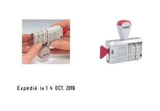 Trodat Tampon Avec Ruban De Texte 1117, Avec Dateur, Francais