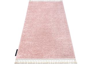 Tappeto Berber 9000 Rosa Frange Berbero Marocchino Shaggy Rosa 160X220 Cm