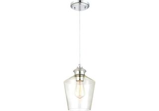 Pendente A Luce Singola Ramsey Cromo / Vetro Trasparente