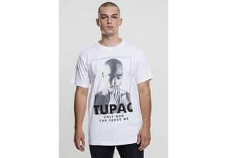 Camicia Merchcode - 2PAC Only God Can Judge Me Weiß - 4XL