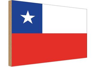 Vianmo Insegna In Legno 12X18 Cm Bandiera Chiles Flag Of Chile