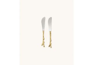 Doing Goods Twiggy Butter Knife Set - Set Coltelli Da Burro In Ottone (2 Pezzi)