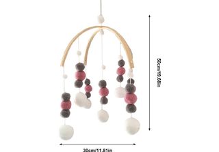 Baby Crib Mobile In Legno Wind Chime Felt Ball Hanging Bed Bell Baby Mobile In …