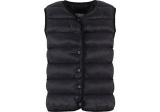 DáMská Vesta Urban Classics Ladies Button Puffer Vest Nero - S