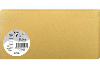 Confezione 25 Cartoncini Polline, Dl 106X213Mm, 210G Oro
