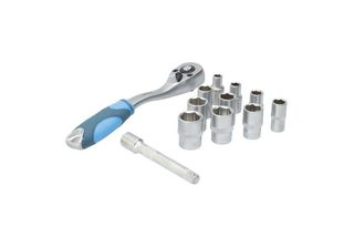 Ferrestock FSKSOC124 Set Di Cricchetti Da 1/4" Con 72 Denti, 10 Chiavi A Bussol…