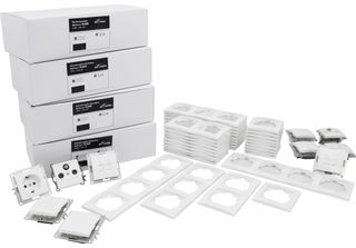Mcpower Flair ''Megaset'' Set Di Interruttori E Prese Da 100 Pezzi, Bianco