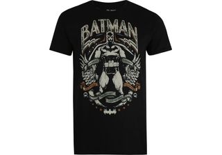 Batman - Maglietta "Gotham Hero"" Da Uomo TV1122 (M) (Nero/Grigio)"