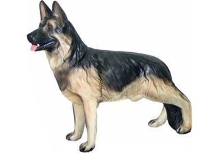 Cane Da Pastore Tedesco Figura Decorativa Statua Scultura 82X102Cm Figure Statue