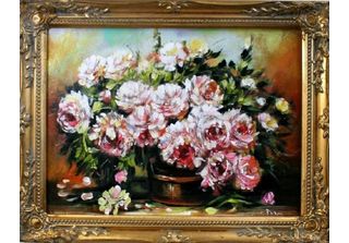 Roses Flowers Quadro A Olio Quadro A Olio Quadro A Olio Quadro A Olio - G01243