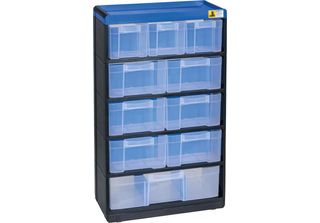 Allit Varioplus Kleinteilemagazin Schwarz 30,0 X 13,5 X 52,5 Cm