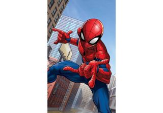 Jerry Fabrics Asciugamano Per Bambini Spiderman Cotone - Terry, 50/30 Cm